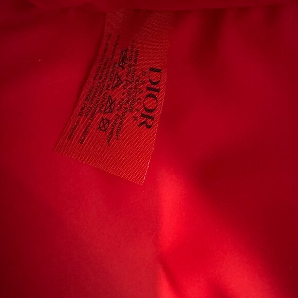 Christian Dior CD LOGO POUCH Makeup Cosmetic Bag Clutch Red NEW - Picture 8 of 9